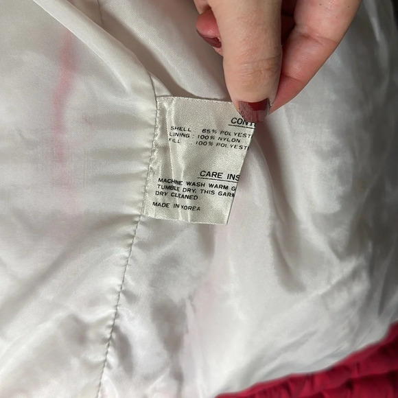 hot pink Sea & Ski puffer coat with removable sleeves - Picture 6 of 6